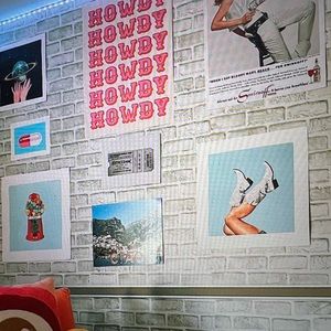 Faux white brick removable wallpaper